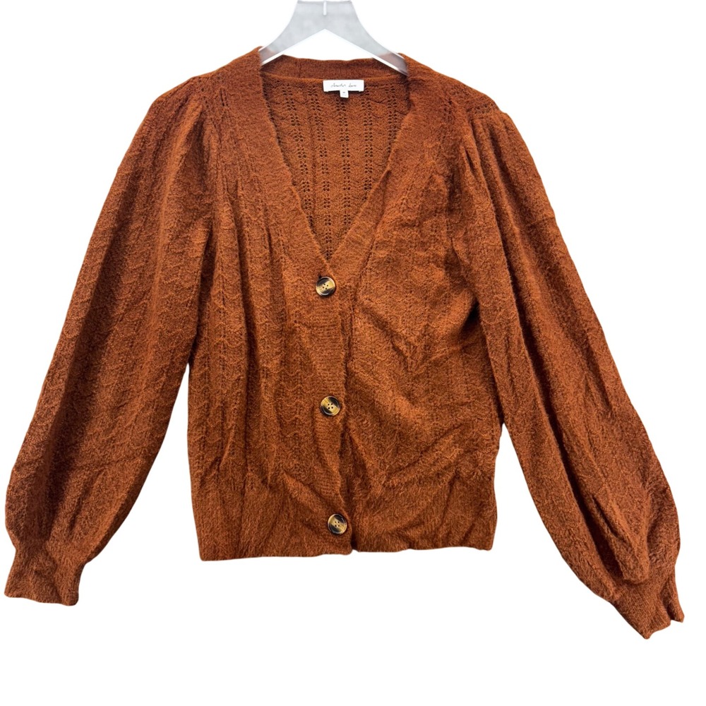 Another Love Womens Brown Soft Button Cardigan Sweater Size Medium